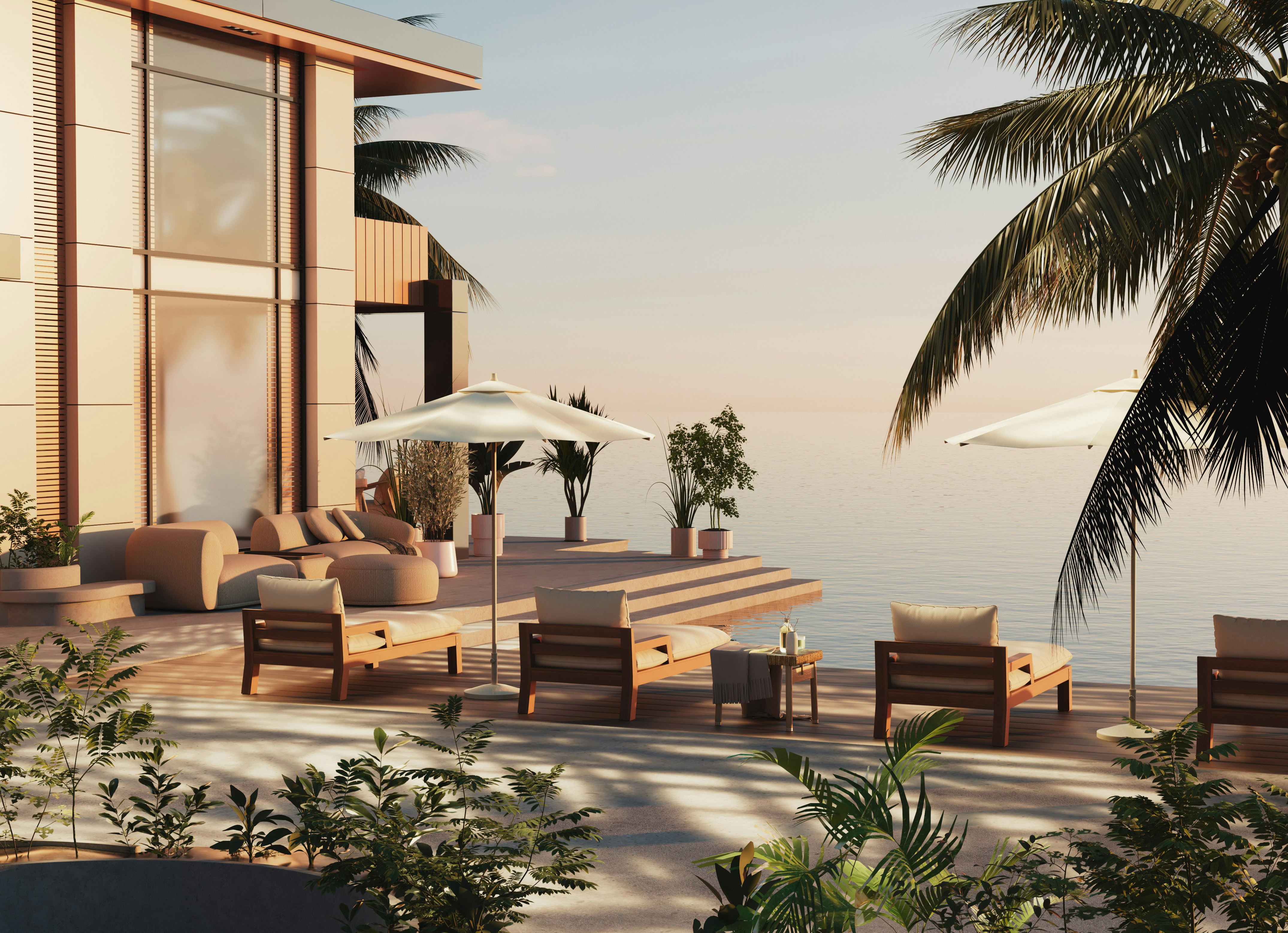 Double-height interior with generous proportions